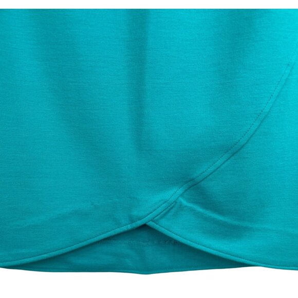 Maurices Womens Size Medium Teal Knit Pencil Skirt Elastic Waist Stretch - Picture 4 of 11